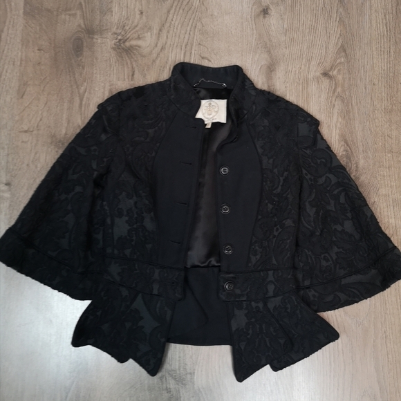 EMBRACE Victorian Elegance with Vintage Rachel Roy Black Jacket | TheStyleMinr - Picture 1 of 6